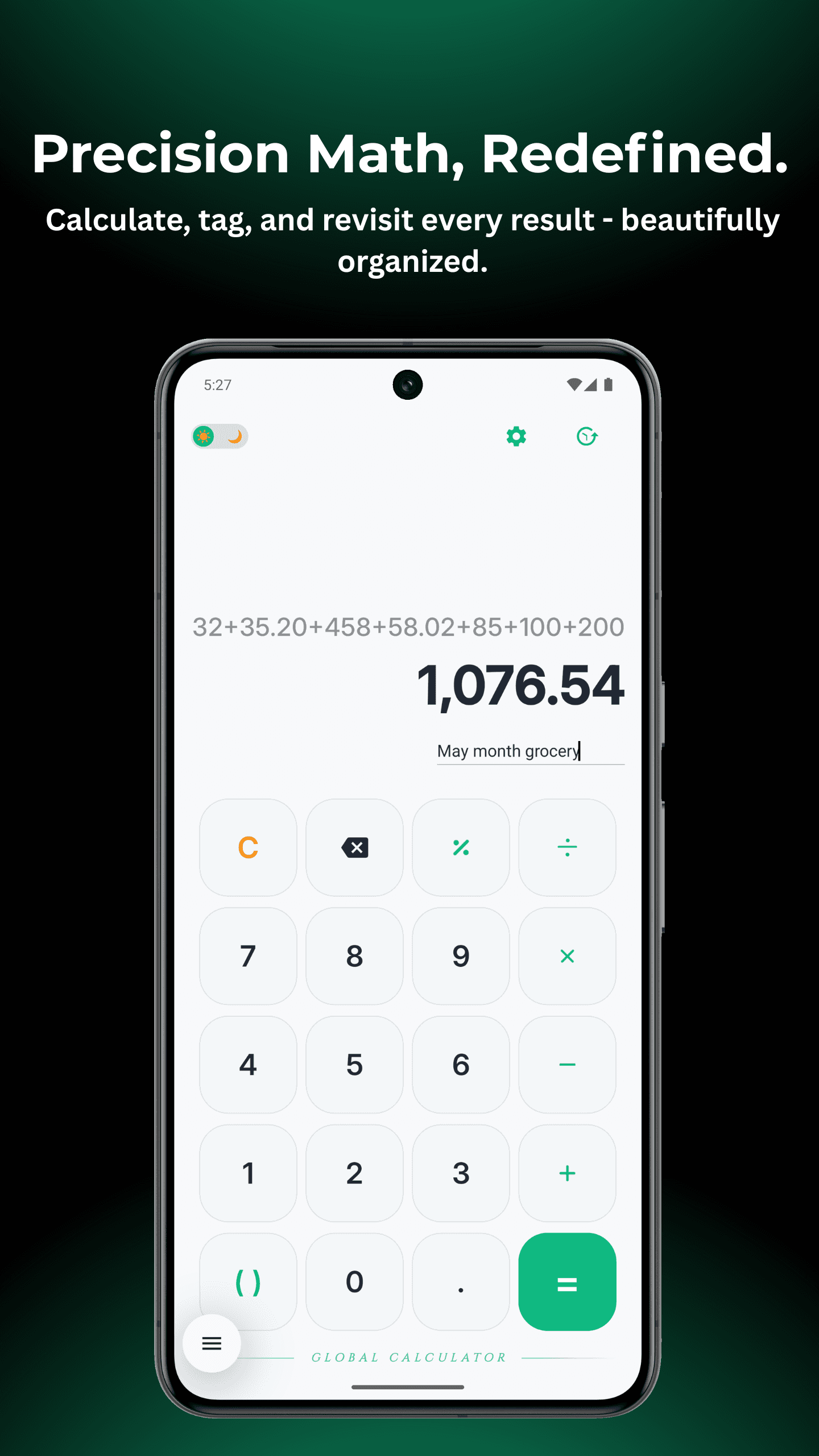 Global Calculator view 1
