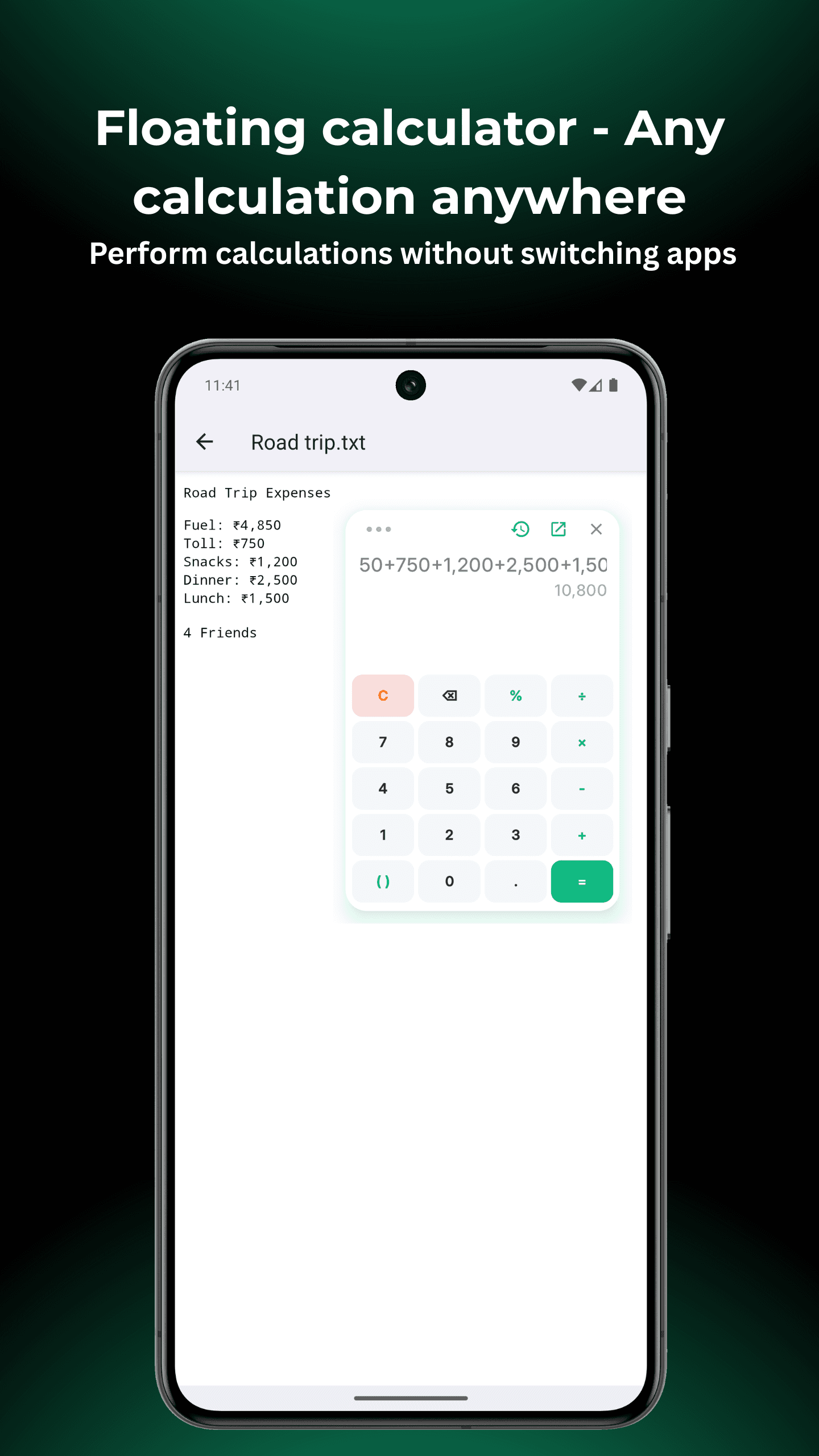 Global Calculator — Floating Calculator Window